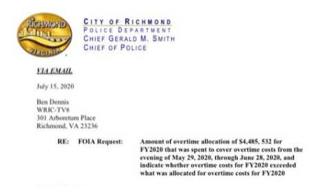 FOIA Response from City of Richmond