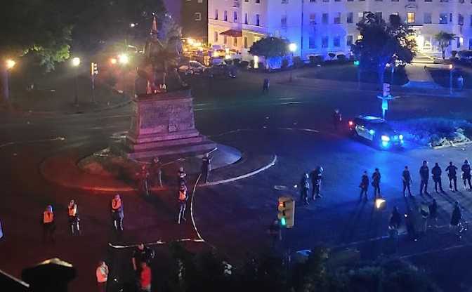 JEB Stuart Statue & Police