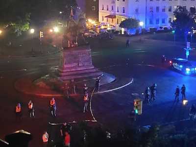 JEB Stuart Statue & Police